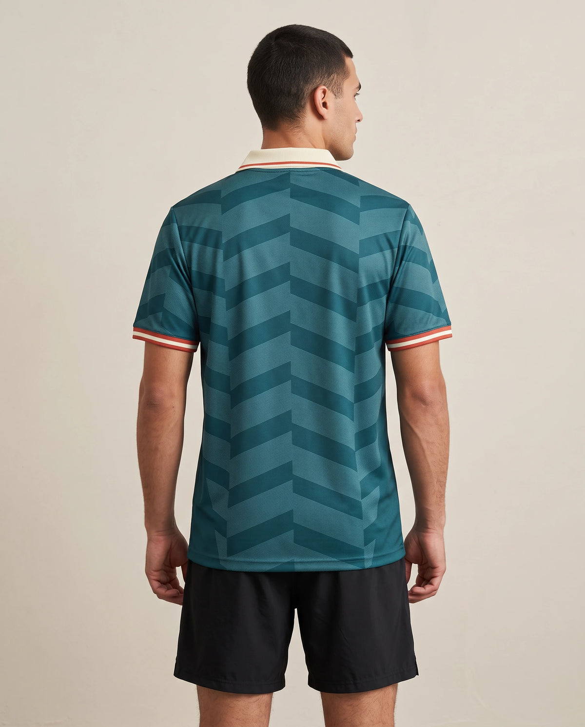 Classic Chevron Touchline Teal de Nicemess, en hombre, vista de espalda