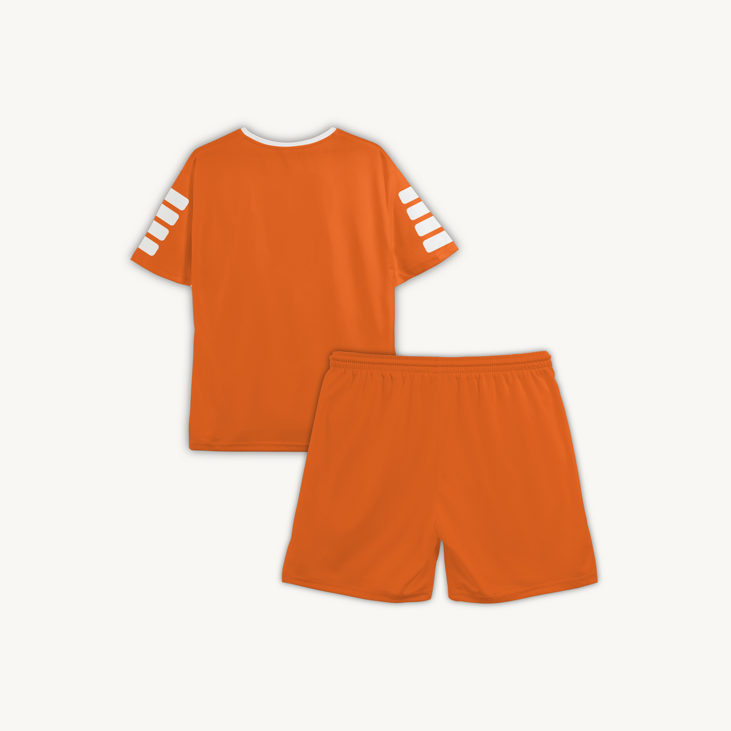 PACK Fiore Orange – Camiseta + Shorts (Cuello Redondo)