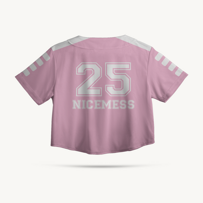 Baseball Crop Top - Pink