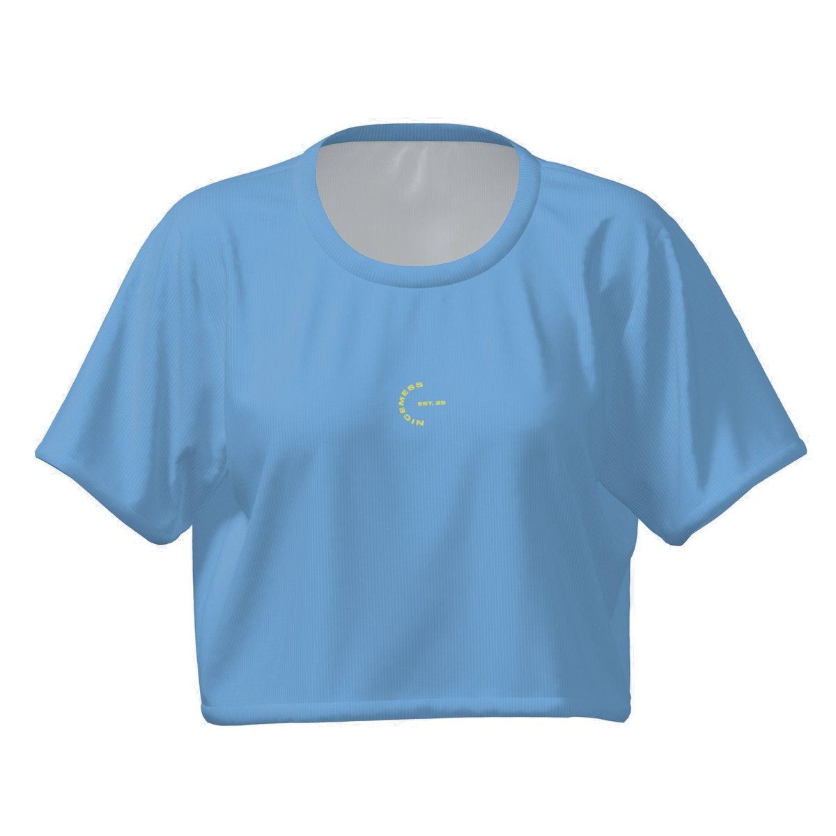 Crop Beautiful Chaos Sideline Blue de Nicemess, prenda sola, vista de frente