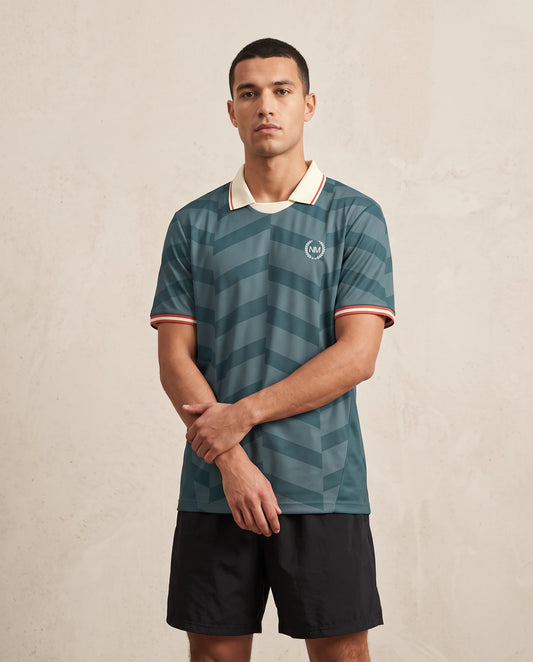 Classic Chevron Touchline Teal de Nicemess, en hombre, vista de frente