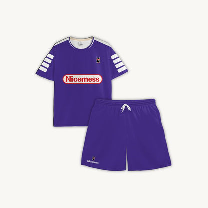 PACK Fiore Violet – Camiseta + Shorts (Cuello Redondo)