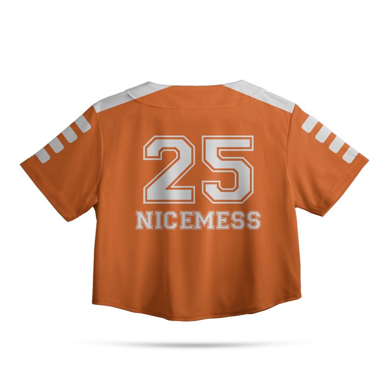Baseball Crop Top - Orange