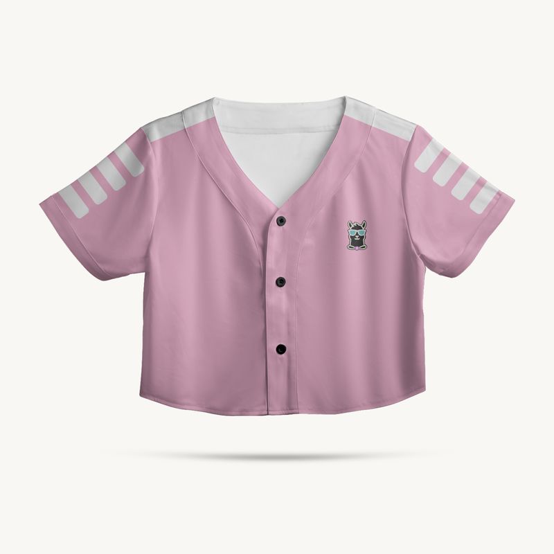 Baseball Crop Top - Pink