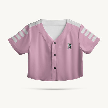 Baseball Crop Top - Pink
